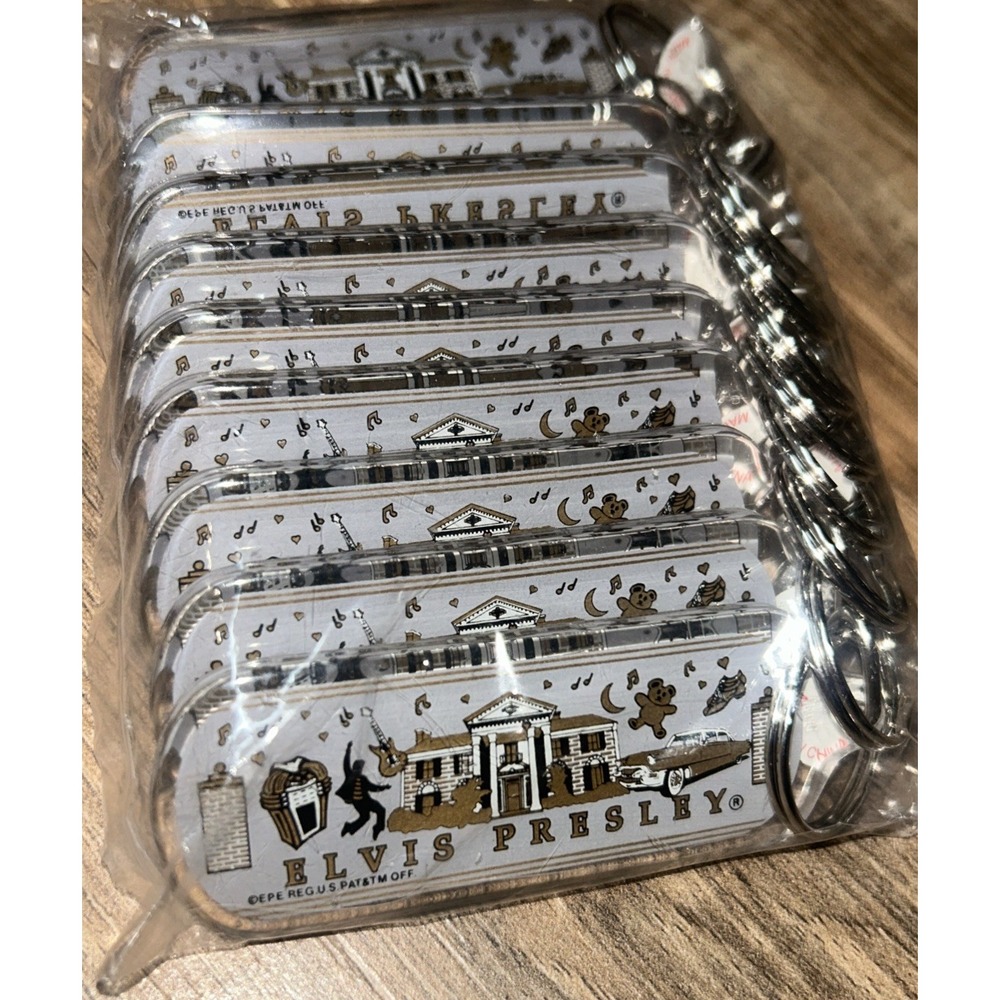 Elvis Presley EPE REG U.S PAT & TM OFF Keychain, Lot Of 10